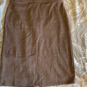 Tan suede skirt